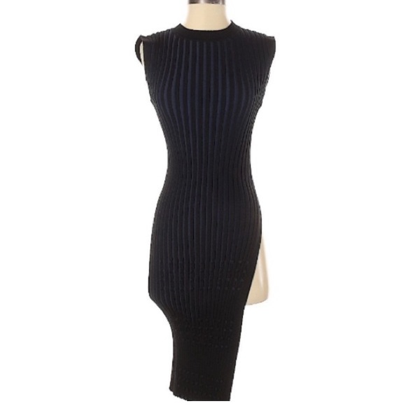 Opening Ceremony BLUE/BLACK NWOT Asymmetrical Knit Tunic - Picture 1 of 9